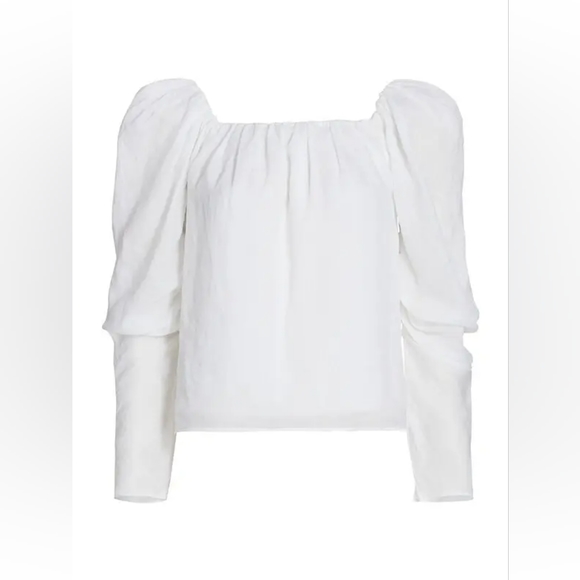 8. NWOT FRAME OFF THE SHOULDER BILLOW TOP - Picture 1 of 10